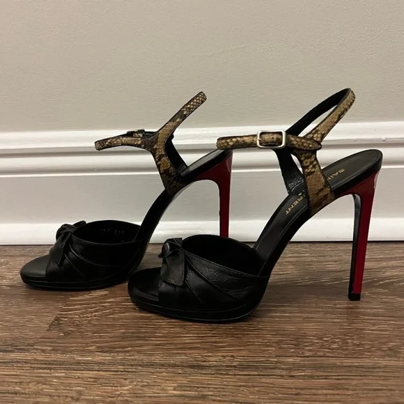 Saint Laurent Bow Sandal Heels - Picture 3 of 6